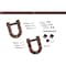 Ekena Millwork Premium Horseshoe Barn Door Hardware Set w/ 4' Track for 2 1/4" Doors, Copper Vein GB60015H24CV - alternate 5